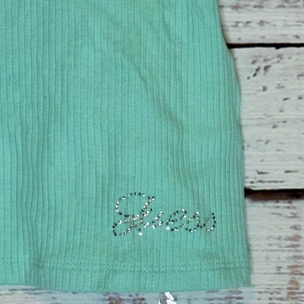 Guess Light Green Ribbed Top - Picture 5 of 5